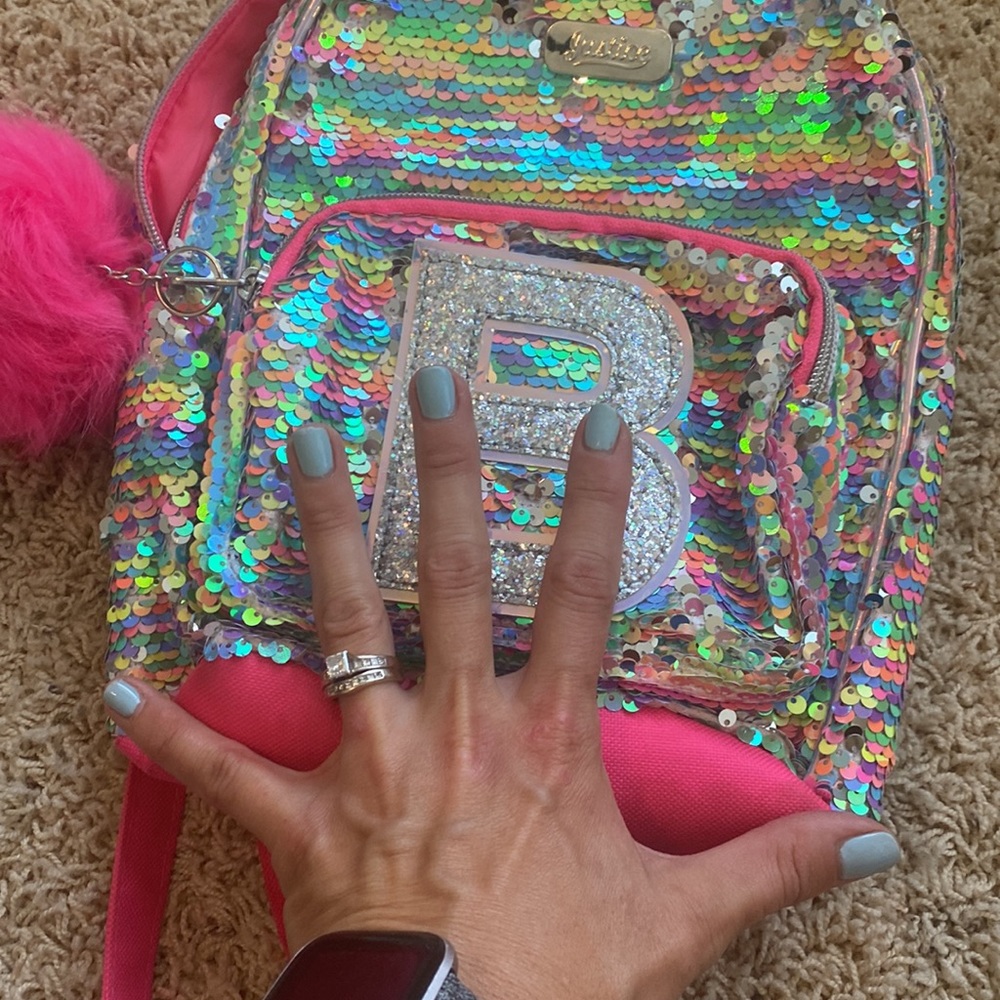 Justice mini "B" sequin backpack - Picture 5 of 6
